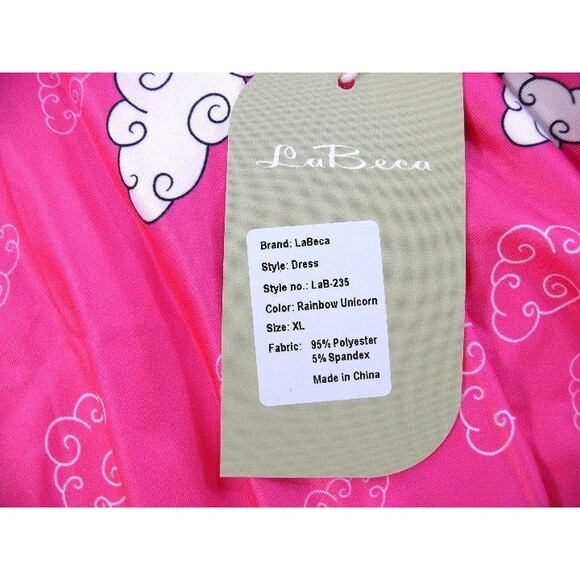 NWT La Beca UNICORN DRESS girls size XL pink spandex for your unicorn lover - Picture 6 of 6